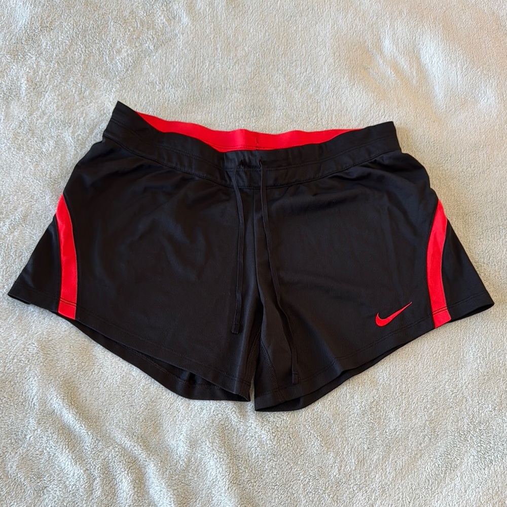 Nike Women's Black and Red Running Shorts